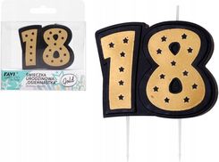 Zdjęcie Ravi Świeczka Urodzinowa Osiemnastka Gold - Gołańcz