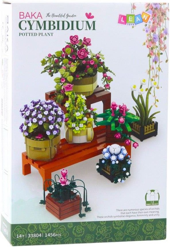 Lean Toys Klocki Konstrukcyjne Kwiaty W Doniczkach 7Szt. Dwie