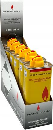 Ronson Zestaw Benzyna Do Zapalniczek Ronsonol 133Ml X 6szt. Akcesoria RONSON