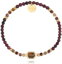 Zdjęcie By Dziubeka Bransoletka bordowa z kamieniami BSC2183 - Lipiany