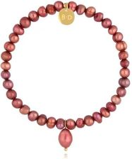 Zdjęcie By Dziubeka Bransoletka z czerwonymi perłami BPE0128 - Lipiany