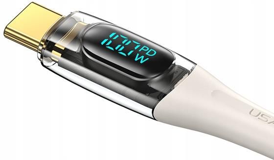 Cavo USB-C A USB-C P4Y 1,2m, Ricarica Rapida 100W PD 5A, Trasferimento Dati, Treccia In Nylon, Connettori In Alluminio, Display LED