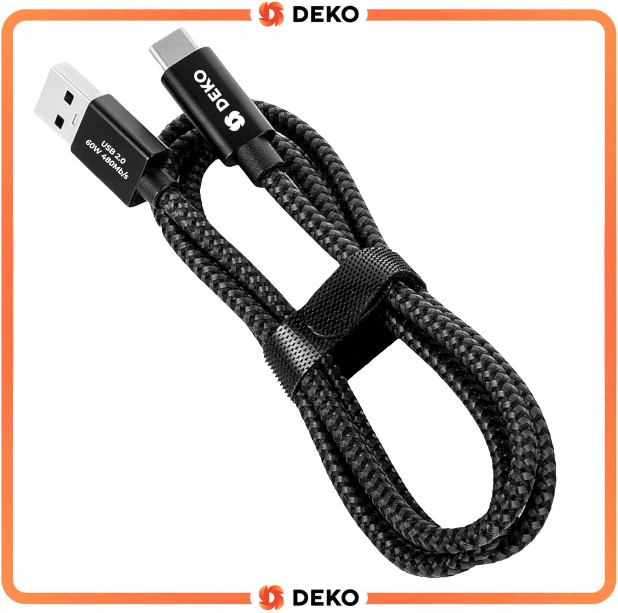 Deko Kabel Usb C 1 5M 60W Pd Mocny Do Telefonu Czarny - Opinie i ceny ...