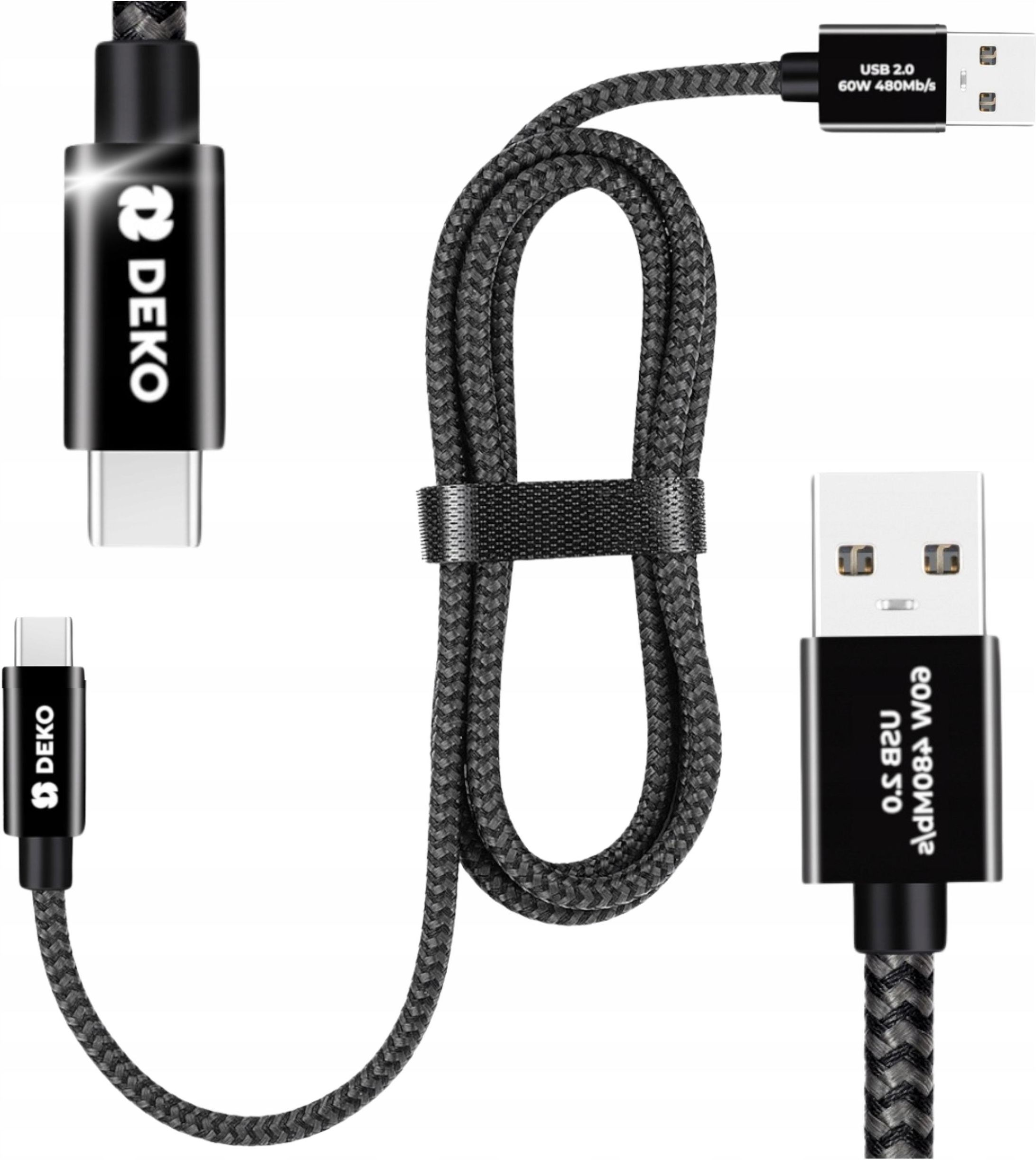 Deko Kabel Usb C 1 5M 60W Pd Mocny Do Telefonu Czarny - Opinie i ceny ...