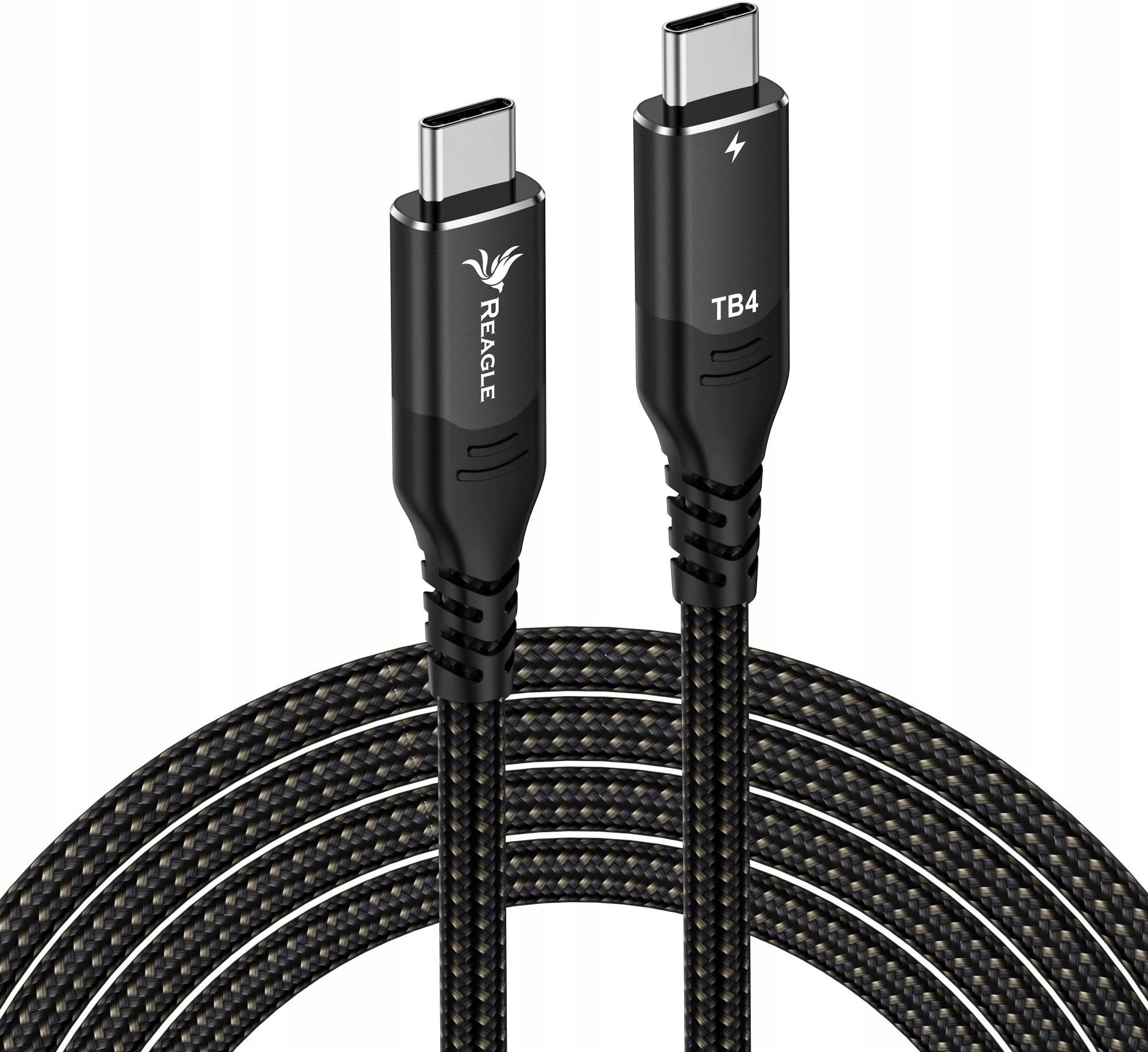 ZIKNYDO USB C Thunderbolt 4 Kabel 1m, 40Gbps USB 4 Kabel, 8K/4K USB C Weergave, PD3.1 240W Thunderbolt Cable, voor Thunderbolt 5, Thunderbolt 3, iPhone 16, MacBook, eGPU, Monitoren, Laptops, SSD