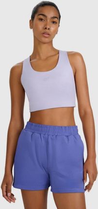 Damski biustonosz treningowy 4F 4FWAW25USBAF225 - niebieski