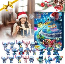 Zdjęcie KALENDARZ ADWENTOWY STITCH FIGURKI BAJKA ZABAWKA PREZENT ODLICZANIE 24 DNI - Wołomin
