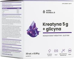 Zdjęcie Aura Herbals Kreatyna 5 g + Glicyna 3 g - 30 saszetek - Wschowa