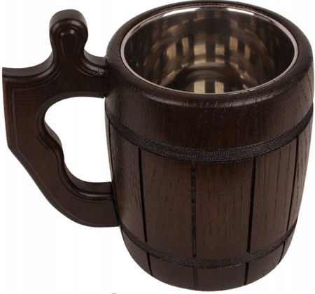 Kufel drewniany ciemny