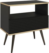 Zdjęcie Piaski Szafka Nocna Oro Mdf S54 Czarne / Czarna 70Cm - Sulęcin