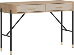 Zdjęcie Liveo Toaletka Dante Dt19 2S Dąb Cremona Torro / Kaszmir Mat Złoty Uchwyt 128Cm - Starachowice