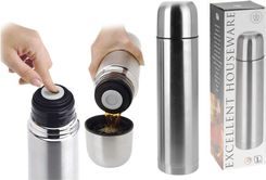 Zdjęcie Excellent Houseware Emaga Termos Turystyczny 1L Srebrny - Barcin