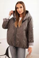Zdjęcie Kurtka damska pikowana z kapturem cappuccino - Brzeziny