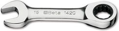 Beta Klucz płasko-oczkowy krótki 14 mm, z dwukierunkowym mechanizmem zapadkowym BE142C/14