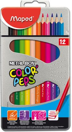 Maped Kredki Colorpeps, 12 Kolorów W Metalowym Pudełku 832014