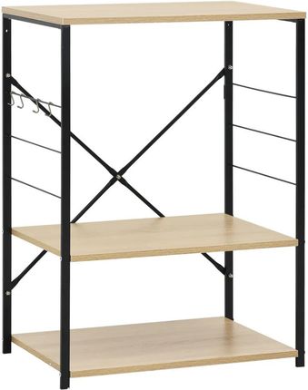 Gravora Szafka Kuchenna 3-Poziomowa Na Mikrofalówkę Czarno-Dębowa 60x39,6x79,5cm (G01115532)