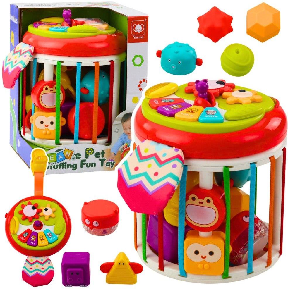 Zdjęcie Lean Toys Walec Kostka Sensoryczna Interaktywna Sorter Światła Dźwięki Kolorowa - Maków Podhalański