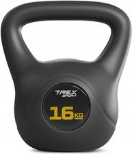 Zdjęcie Trex Sport Kettlebell Odważnik Ciężar 16Kg Hantel Hantla Fitness Do Ćwiczeń Czarny - Nowogrodziec