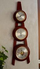 Zdjęcie Drewniana stacja pogody Barometr Termometr Higrometr Mahoń BOLEK-05 - Witkowo