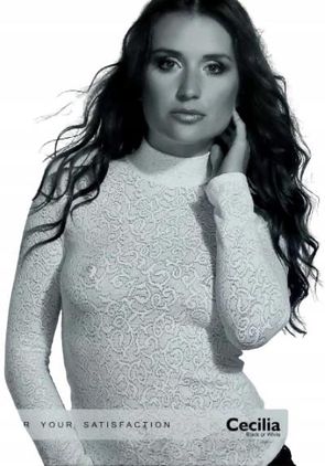 VIOLANA biała bluzka DŁUGI rękaw r. M