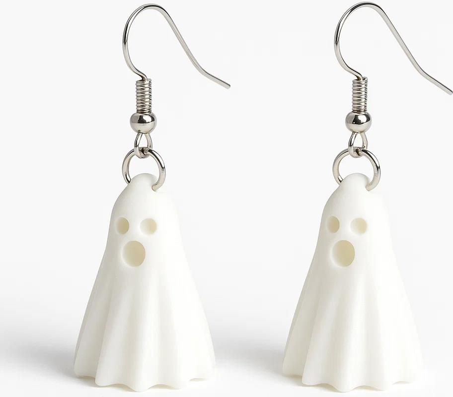 Zdjęcie Tagshop Kolczyki Halloween Duszki Białe - Miastko