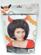 Zdjęcie Peruka Czarna Z Rogami Diablica - Bieżuń