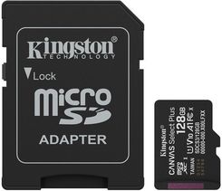 Zdjęcie Kingston Karta pamięci microSD 128GB Canvas Select+ G3 150MB/s Adapter (SDCS3128GB) - Cedynia