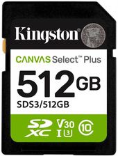 Zdjęcie Kingston Karta pamięci SD 512GB Canvas Select Plus Gen3 150MB/s (SDS3512GB) - Bytów