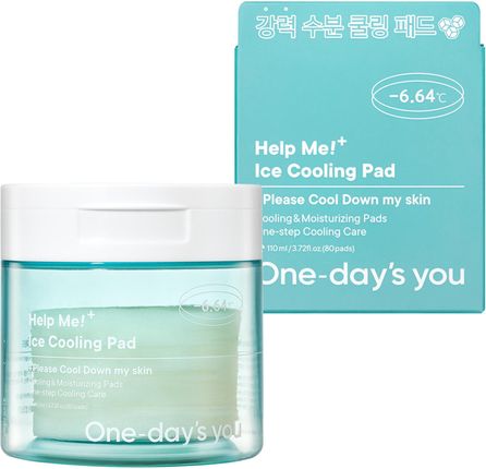 ONE-DAY’S YOU HELP ME ICE COOLING PAD Chłodzące płatki tonizujące 110 ml (80szt.)