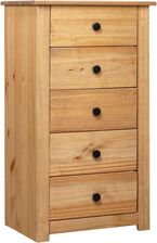 Gravora Komoda z litego drewna sosnowego z 5 szufladami 46x40x89 cm