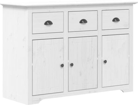 Gravora Komoda BODO w stylu francuskim biała 115,5 x 44 x 80 cm lite drewno sosnowe