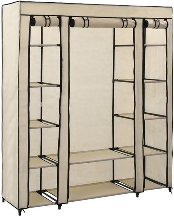 Gravora Przenośna Szafa Na Ubrania I Buty Kremowa 150x45x176cm (G07237055)