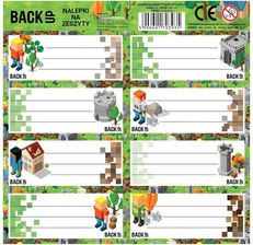 Zdjęcie Derform Nalepki Na Zeszyty Backup 7 A61 25Szt - Bełchatów