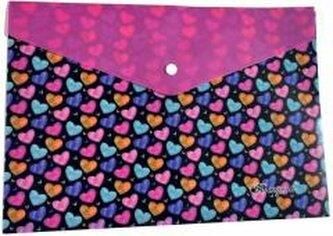 Teczka A4+ Plastikowa Z Klipsem Serduszka