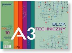 Zdjęcie Penword Blok Techniczny A3 Premium Kolor 250G 10 Arkuszy - Odolanów