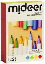 Zdjęcie Zmywalne Markery Z Podwójną Końcówką 12 Kolorów - Zagórz