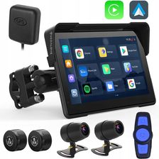 Ekran motocyklowy F93 CarPlay Android Auto GPS Monitor 7" cali kamera przód 4K 2K tył nawigacja motocyklowa bluetooth pilot czujniki ciśnienia TPMS
