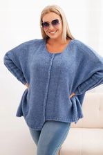 Zdjęcie Sweter Damski Plus Size Jeansowy Oversize Rękaw 3/4 2XL–4XL - Pabianice