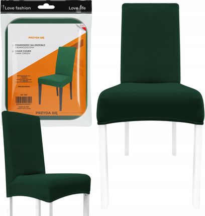 Elastyczny pokrowiec na krzesło VERGIONIC – ciemnozielony. uniwersalny