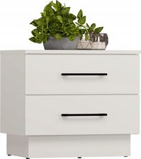 Zdjęcie Szafka Nocna Stolik Nocny 2 Szuflady Do Sypialni KASZMIR Beż - Kalisz Pomorski