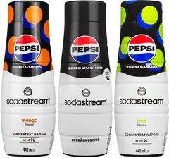 Zdjęcie Sodastream 3X Syrop Pepsi Max Bez Cukru Limonka Mango 3 Smaki Do Saturatora - Nowe Brzesko