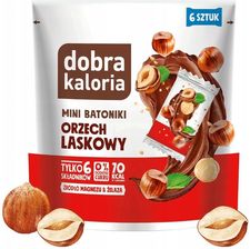 Zdjęcie Dobra Kaloria Mini Batoniki Orzech Laskowy &Amp Czekolada Bez Dodatku Cukru 108g  6X18g  – - Halinów