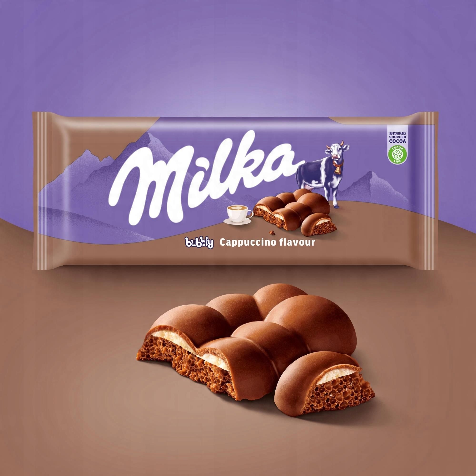 Milka Czekolada Mleczna Alpejska Nadzienie Mleczne Cappucino