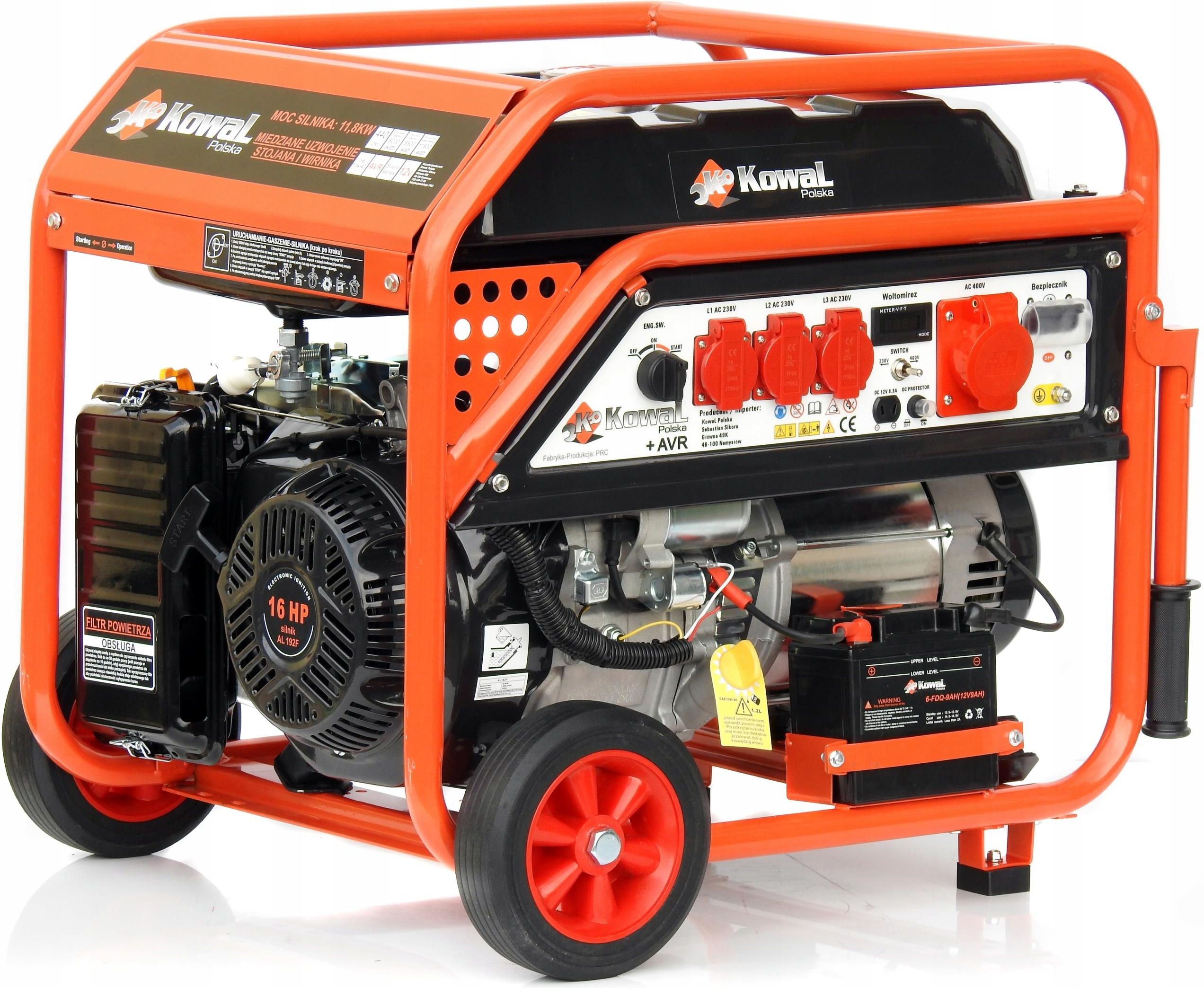 Generator prądu Kowal Polska Profesjonalny Agregat Prądotwórczy 11,8Kw ...