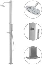 Gravora Panel Prysznicowy Ogrodowy Ze Stali Nierdzewnej Srebrny 10X6,5X210cm G06103769