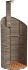 Gravora Prysznic Ogrodowy Z Polirattanu I Drewna Akacjowego Szary 100X100X241,5cm G05137863