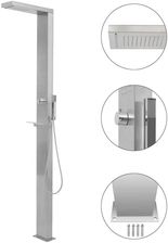 Gravora Panel Prysznicowy Ogrodowy 2-Funkcyjny Stal Nierdzewna Srebrny 15X44X210cm G1062190