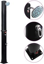 Gravora Prysznic Solarny Ogrodowy Z Kranem Do Mycia St�p Pvc Aluminium Mosi�dz Czarny 16X220cm 40L G08228463