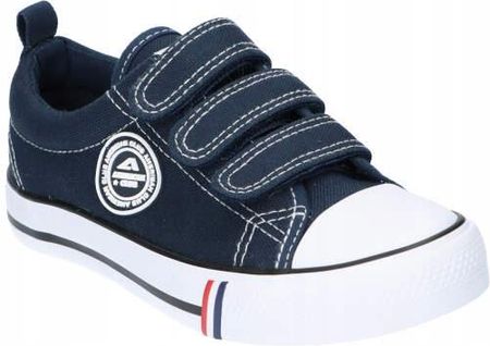 Trampki Tenisówki Młodzieżowe American Club LH32 Na Rzepy Navy Rozmiar 38
