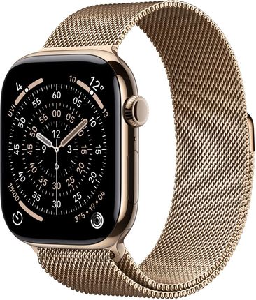 Apple Watch Series 11 GPS + Cellular 42mm aluminium tytan złoty bransoleta mediolańska złota (MF8Y4MPA)